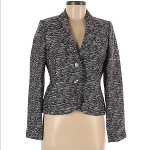 CALVIN KLEIN | Purple Gray White Blazer Jacket - Size 6P